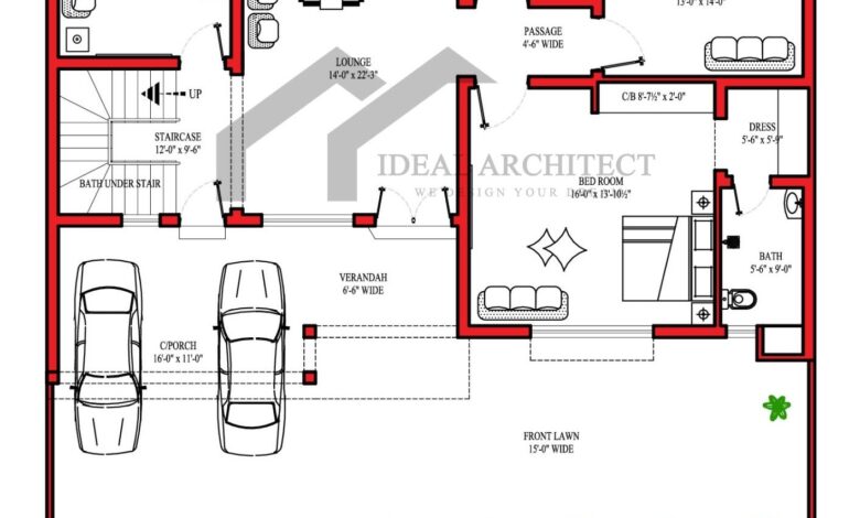 50x50 House Plan | 10 Marla House Plan