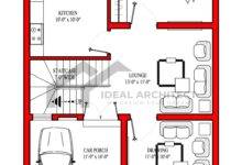 25x45 5 Marla House Plan