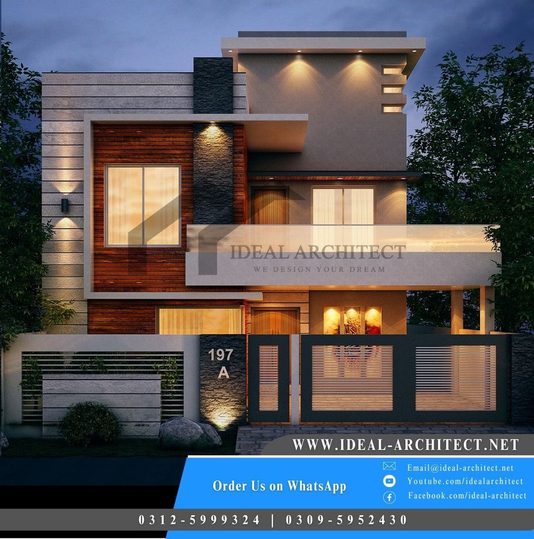 30x60 House Plan 3D } 8 Marla House Design