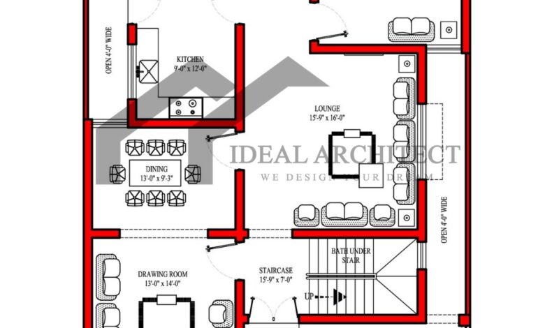 10 Marla House Plan | 35x70 House Plan