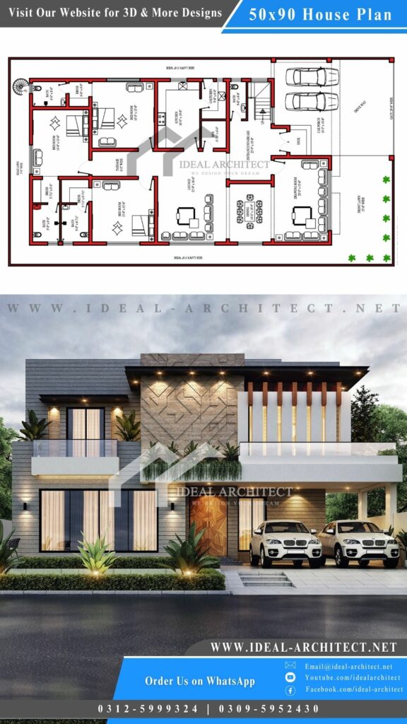 1 Kanal House Design | Design of 1 Kanal House