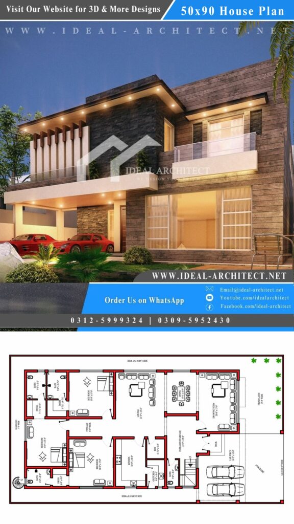1 Kanal House Design Islamabad | 1 Kanal House Design 3D | 1 Kanal House Design DHA Lahore