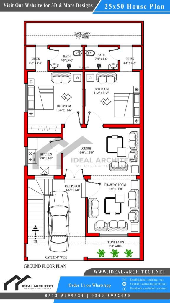 25x50 House Plans