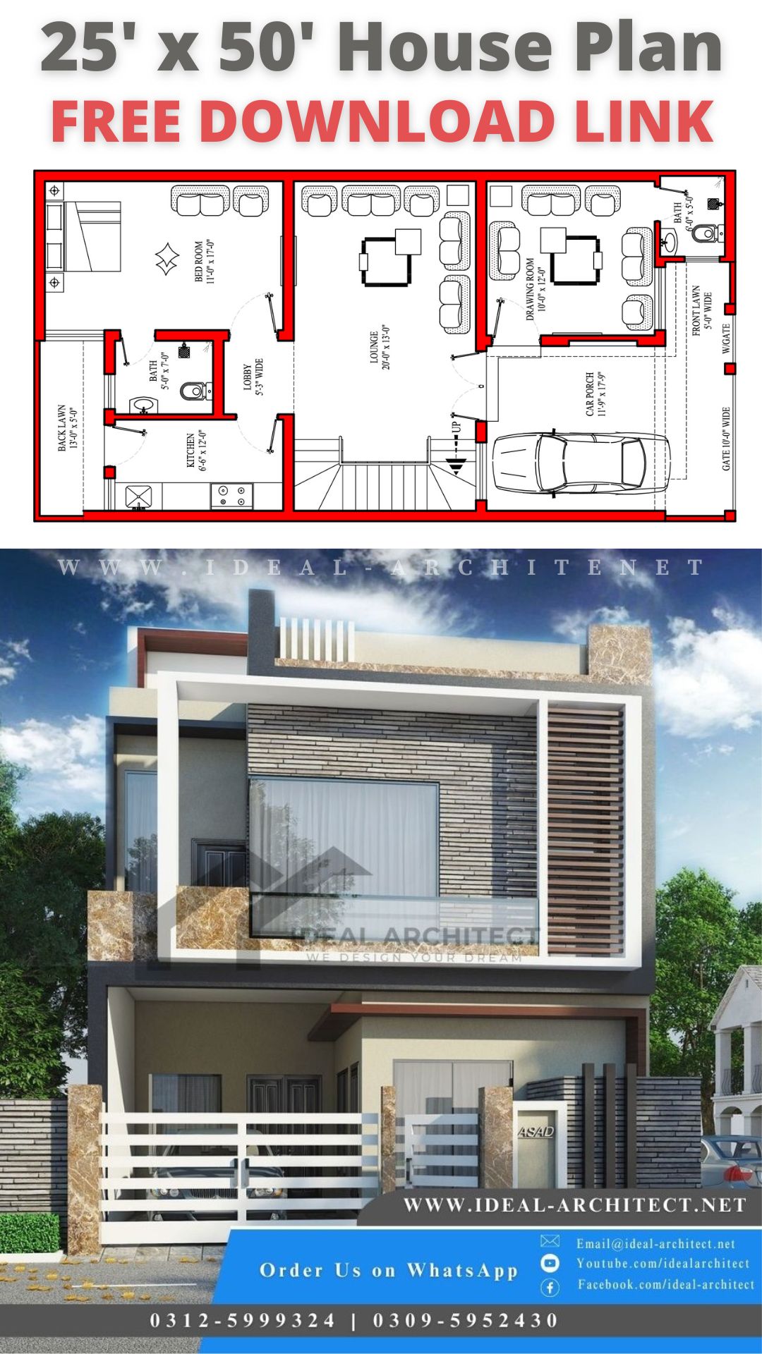 5 Marla House Plan | 5 Marla House Design