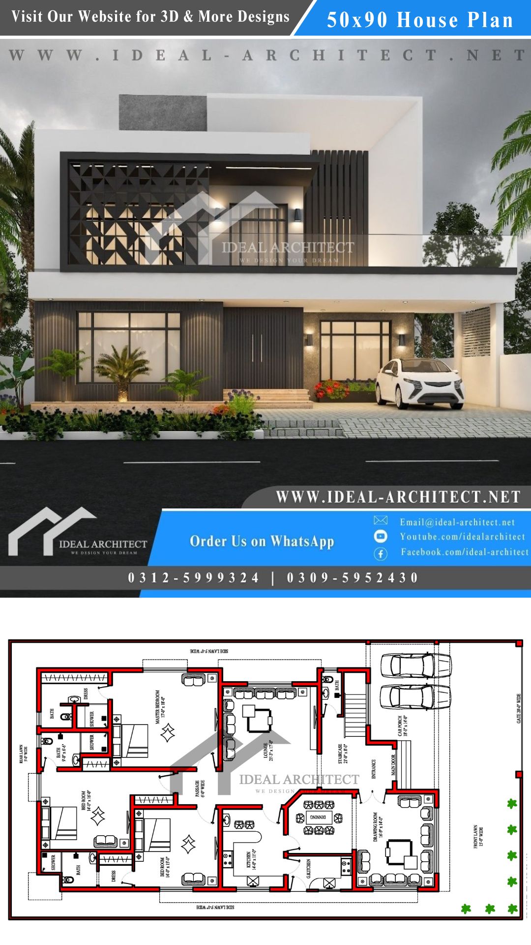 1 Kanal House Design | I Kanal House Plan