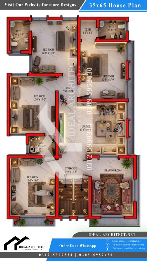 35x65 House Plan | 10 Marla House Plan in Pakistan 35x65 House Plan | 10 Marla House Plan in Pakistan