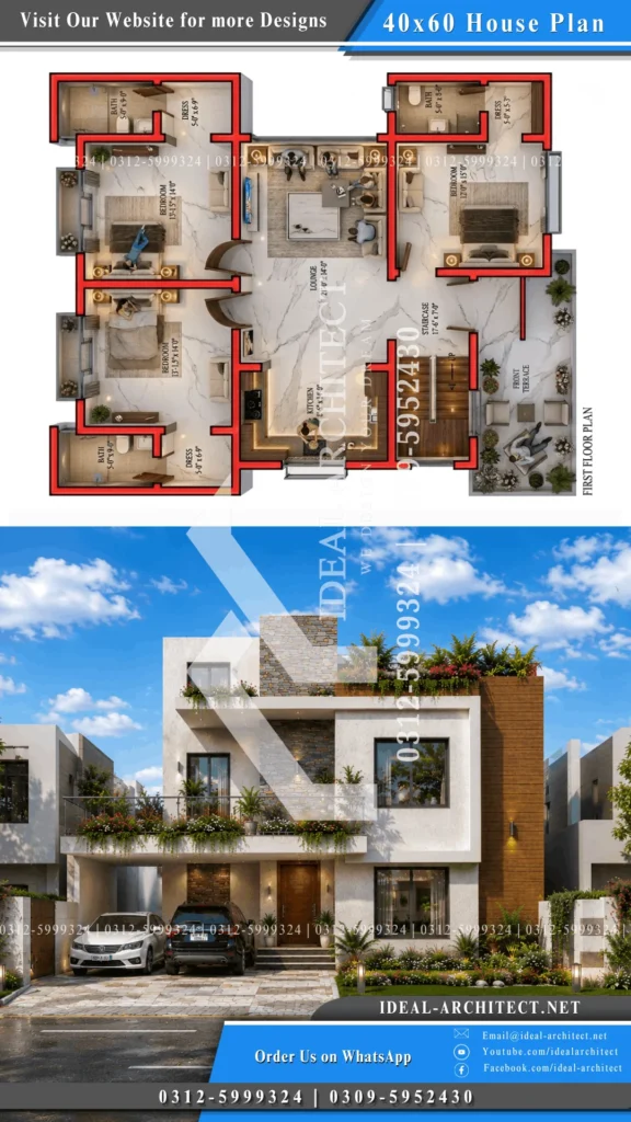 10 marla house design double story Pakistan