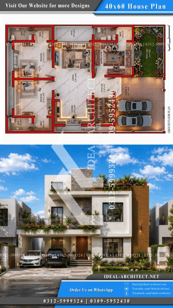 10 marla house design Pakistan 3D
