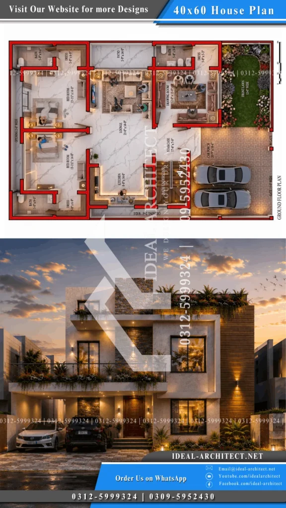10 marla house plan Pakistan floor plan