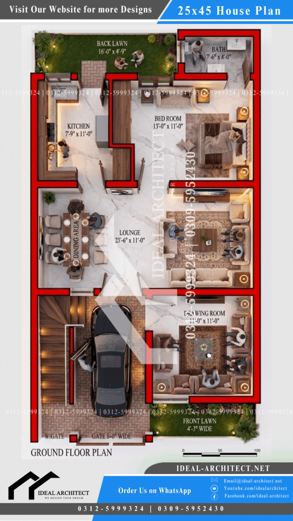 25x45 house plan ghar ka naqsha 5 marla