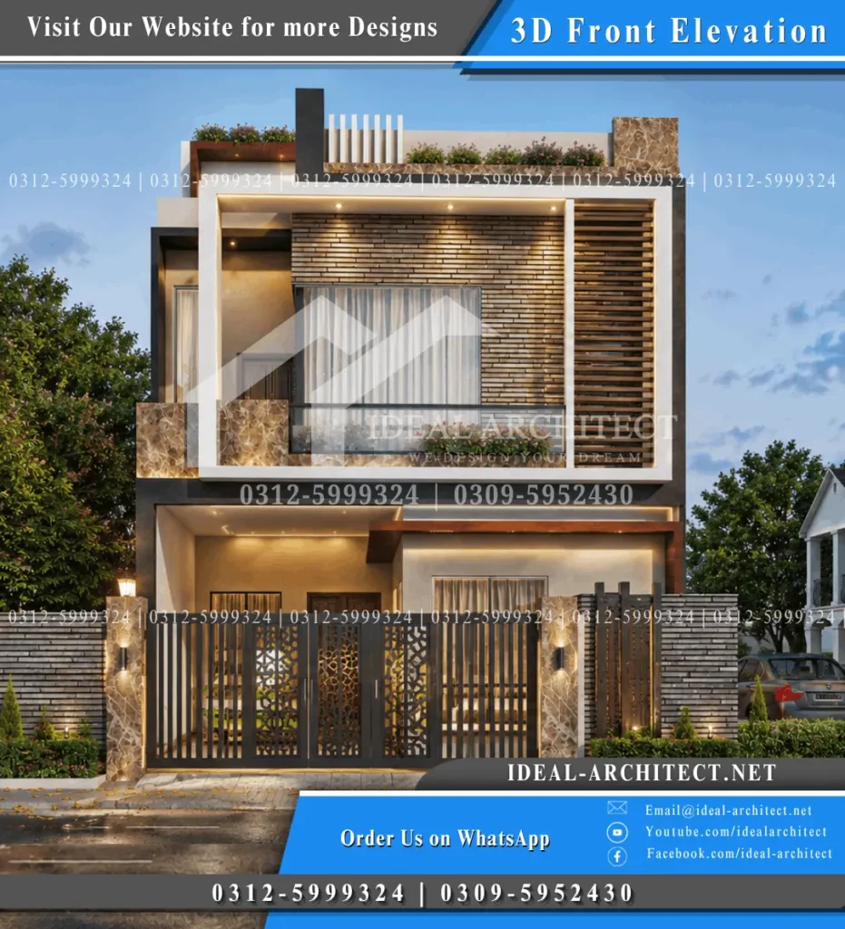 25 * 50 front elevation