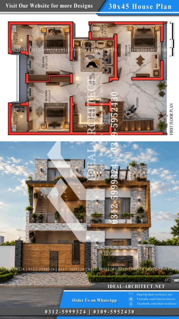 30 * 45 house plan in pakistan home naksha