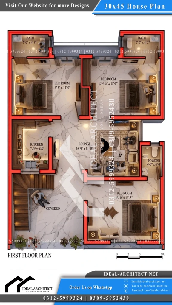 5 marla house map ghar ka naksha 