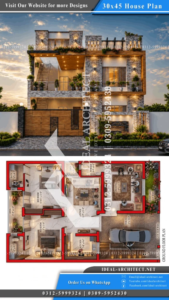 5 marla house naksha ghar ka naksha
