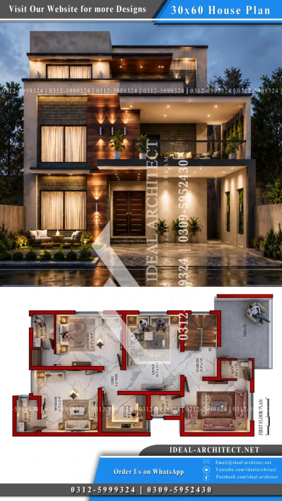 7 marla house design single story