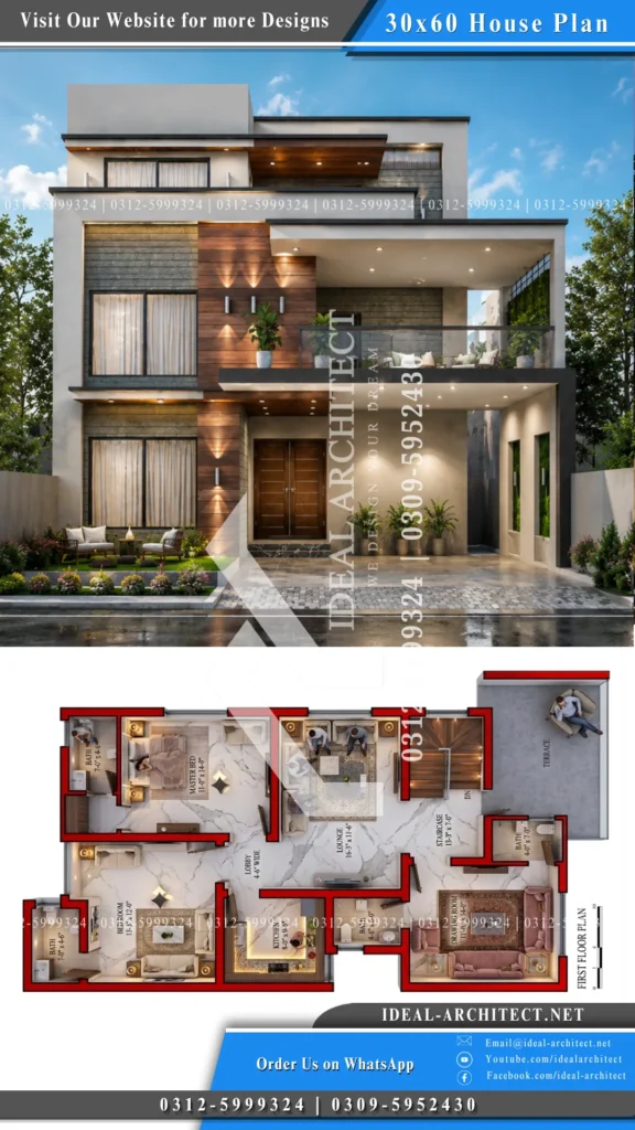 8 marla house design 3d