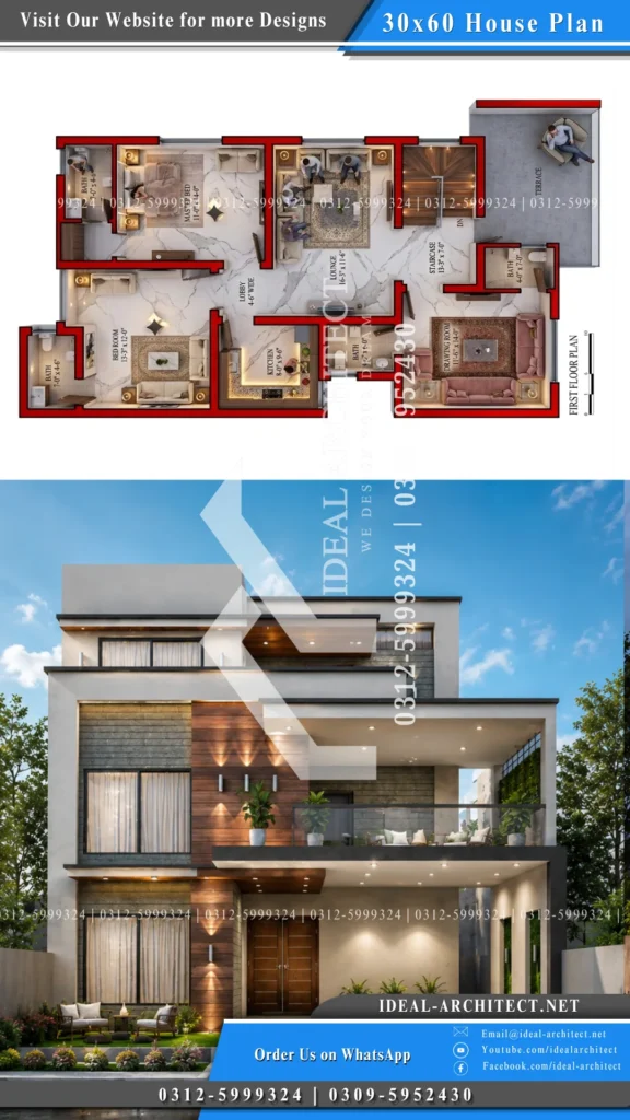 8 marla house map in pakistan