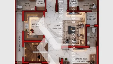 8 marla house plan 30x60