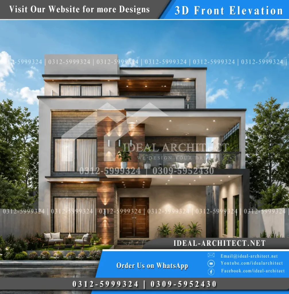 8 marla house plan map 3 bedroom 4 bedroom Pakistan