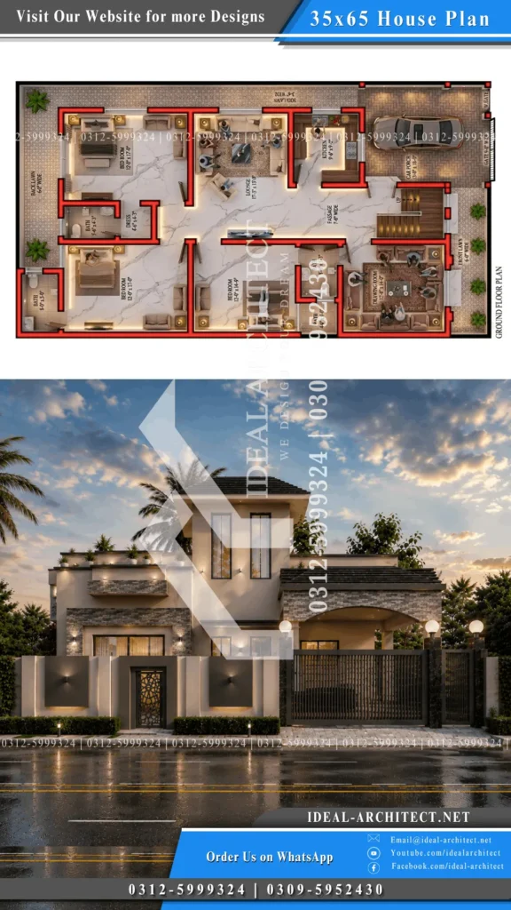 10 Marla House Design 3D | House Elevation Design 2 10 Marla Front Elevation Design