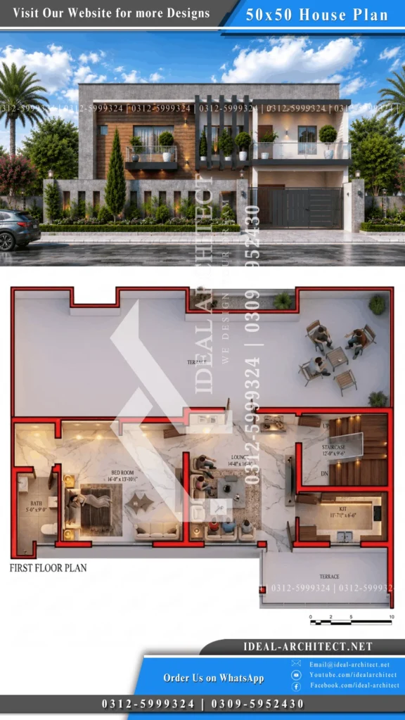 10 Marla Home Plan Naksha