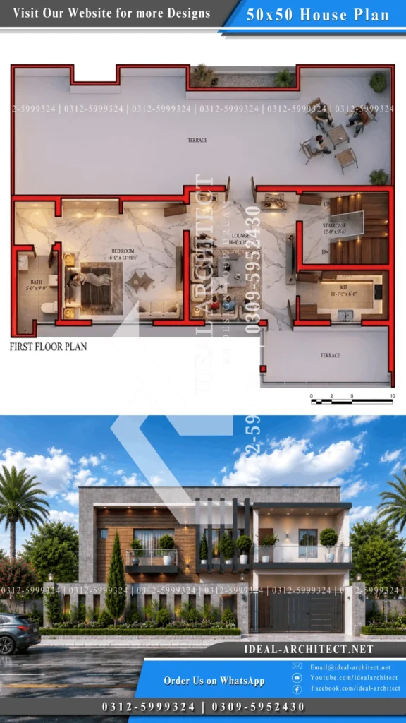 10 Marla House Design Bahria Town Double Story