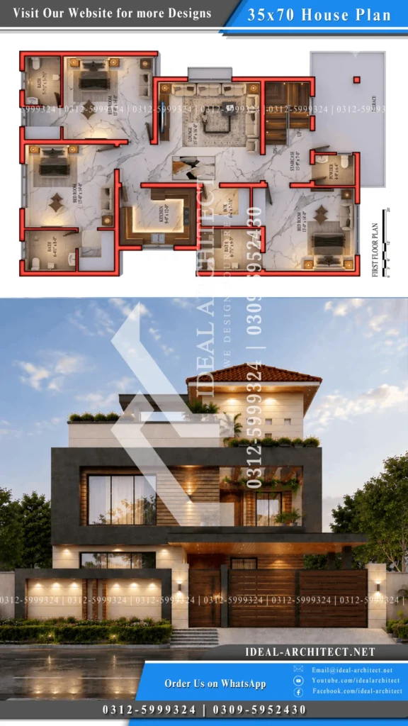 10 Marla House 3D Design Pakistan — Ghar Ka Naksha, Map aur Front Elevation Guide 4 10 marla house design pictures front view Pakistan elevation