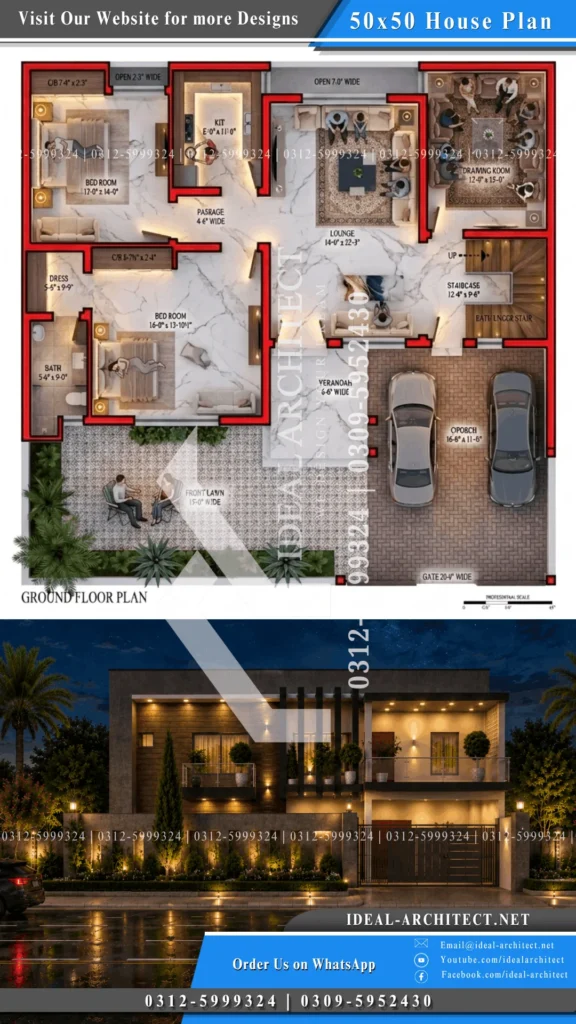 10 Marla House Elevation Front Elevation