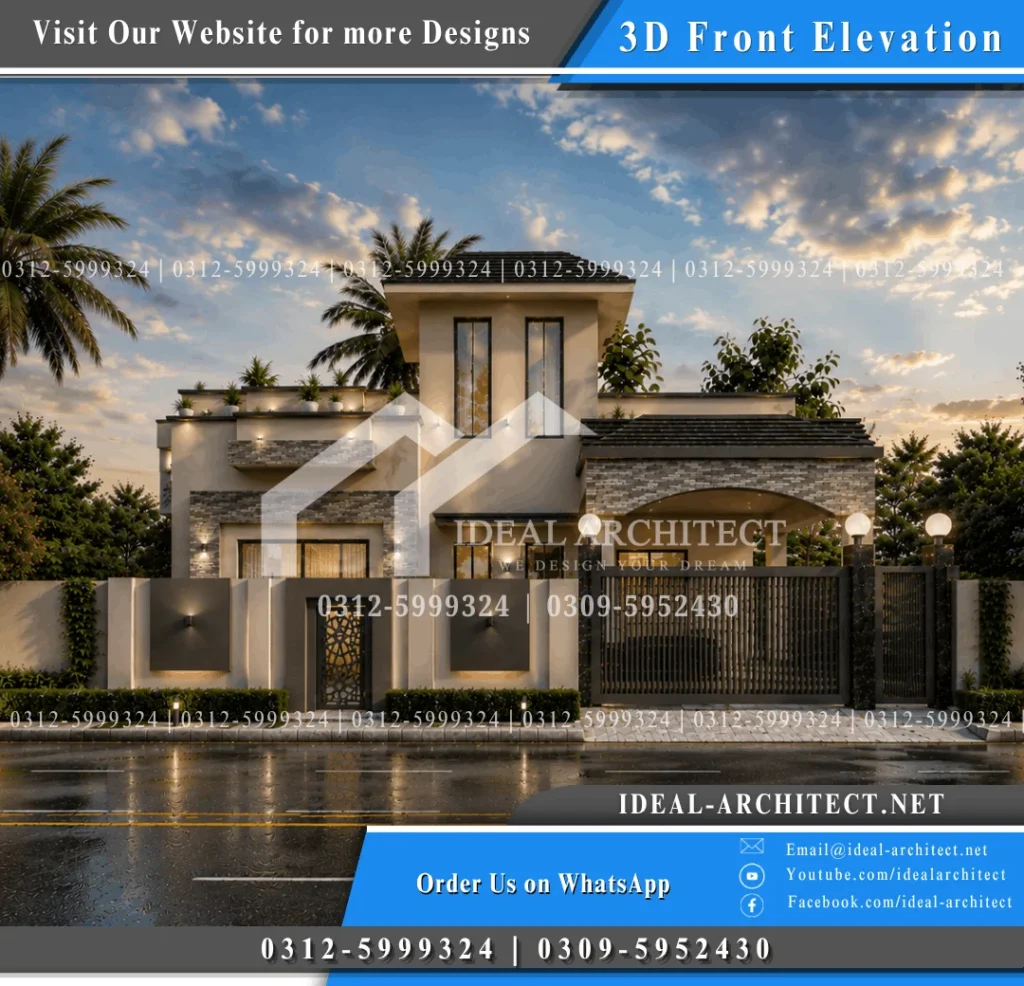 10 marla house front elevation