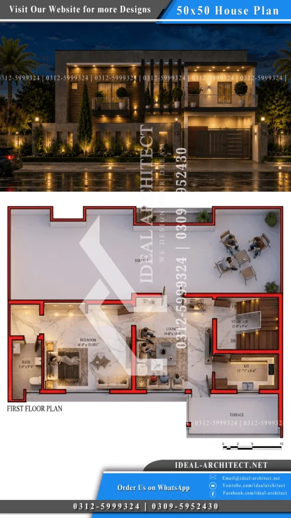 10 Marla House Map Ghar Ka Naksha