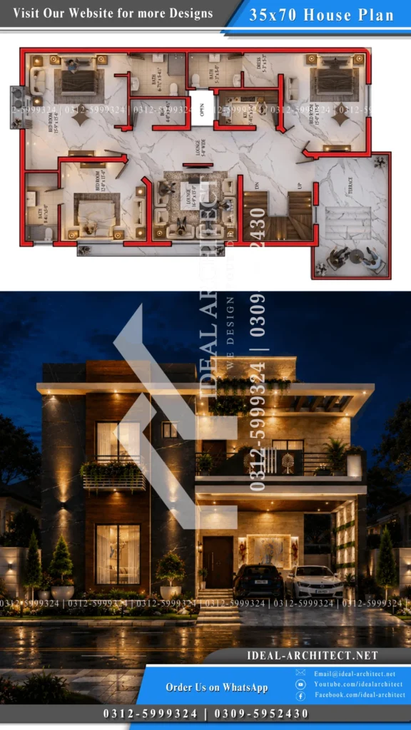10 marla house plan Pakistan upper floor map layout