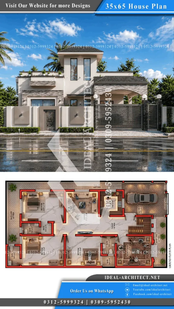 10 Marla House Design 3D | House Elevation Design 4 Modern 10 Marla House Design
