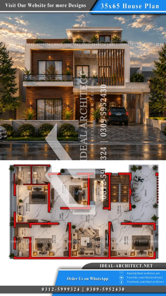 ten marla house map upper floor layout pakistan 4 bedroom